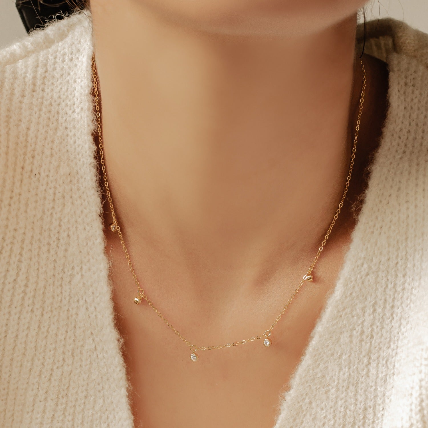 Collier Brillant Charm Sterling Argent